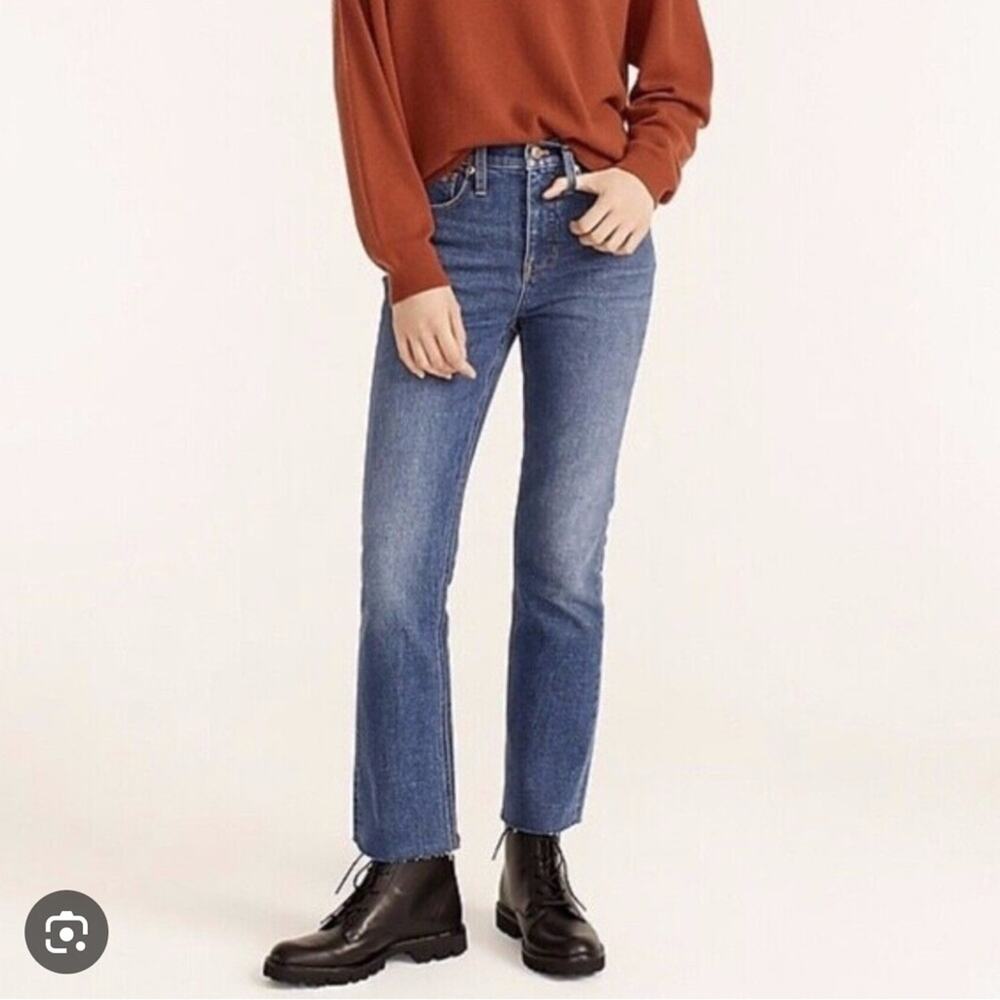 NWT J.CREW Billie Denim Demi Boot Crop Jeans plus size 37 - Picture 2 of 10